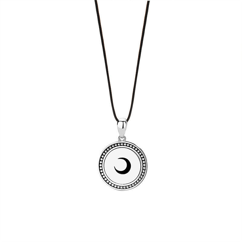 Couple Necklace A Pair Of Round Brand Pendants Necklace