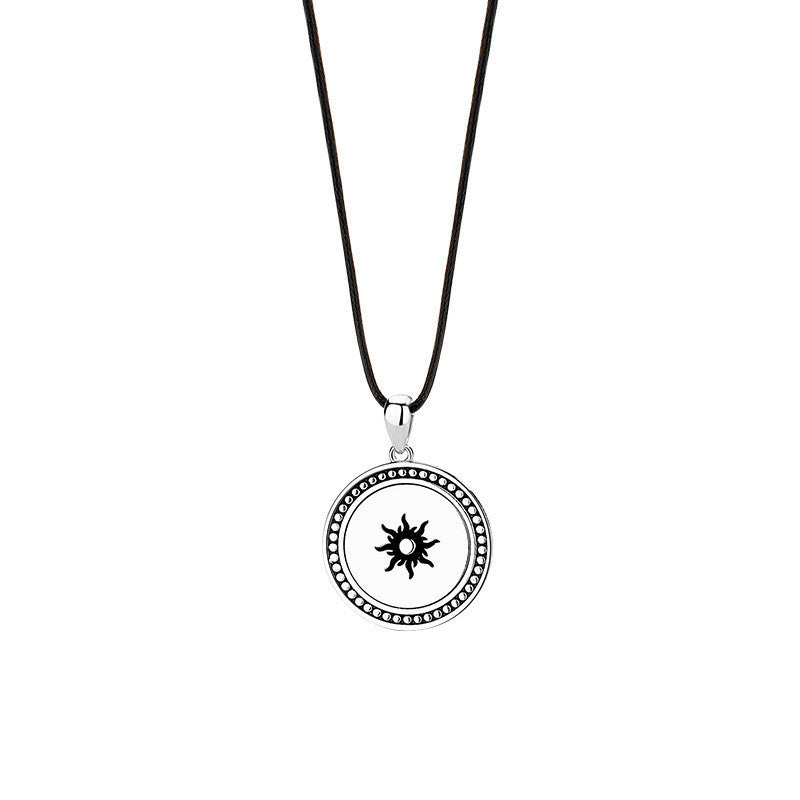Couple Necklace A Pair Of Round Brand Pendants Necklace
