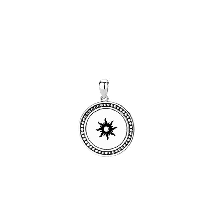 Couple Necklace A Pair Of Round Brand Pendants Necklace