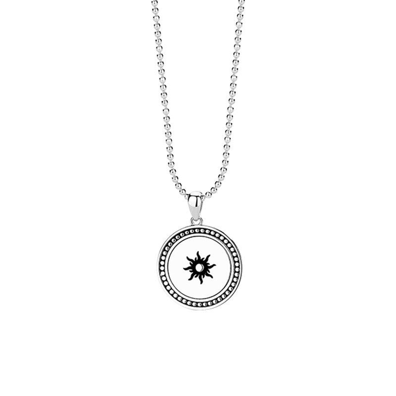 Couple Necklace A Pair Of Round Brand Pendants Necklace