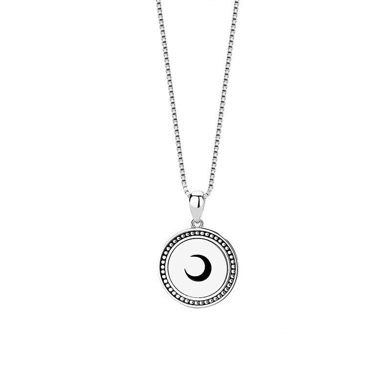 Couple Necklace A Pair Of Round Brand Pendants Necklace